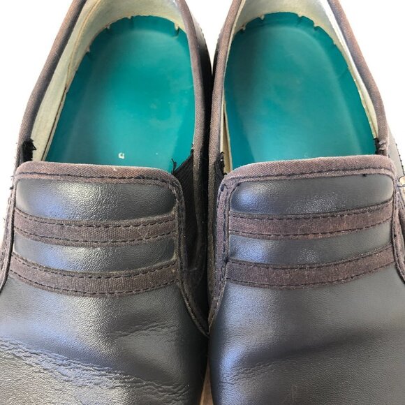 FIVE FOUR Los Angeles Navy Leather Slip On Shoes Men's Size 9 - Picture 8 of 15